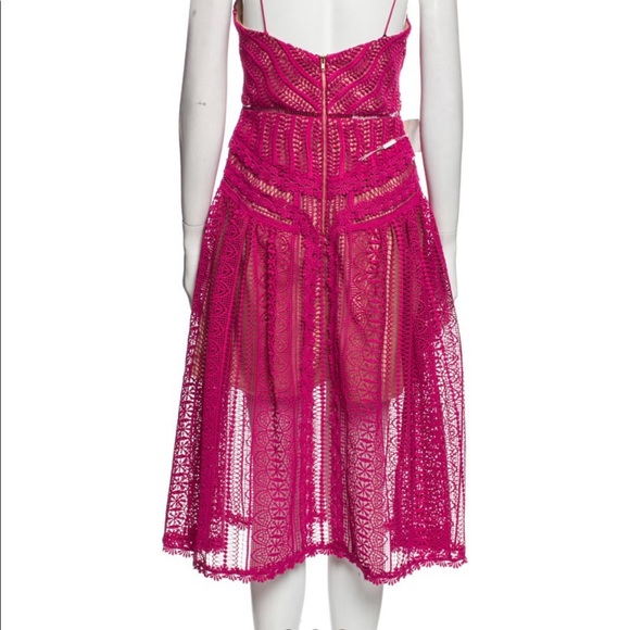 NWT self-portrait barbie pink lace midi dress - Picture 4 of 4